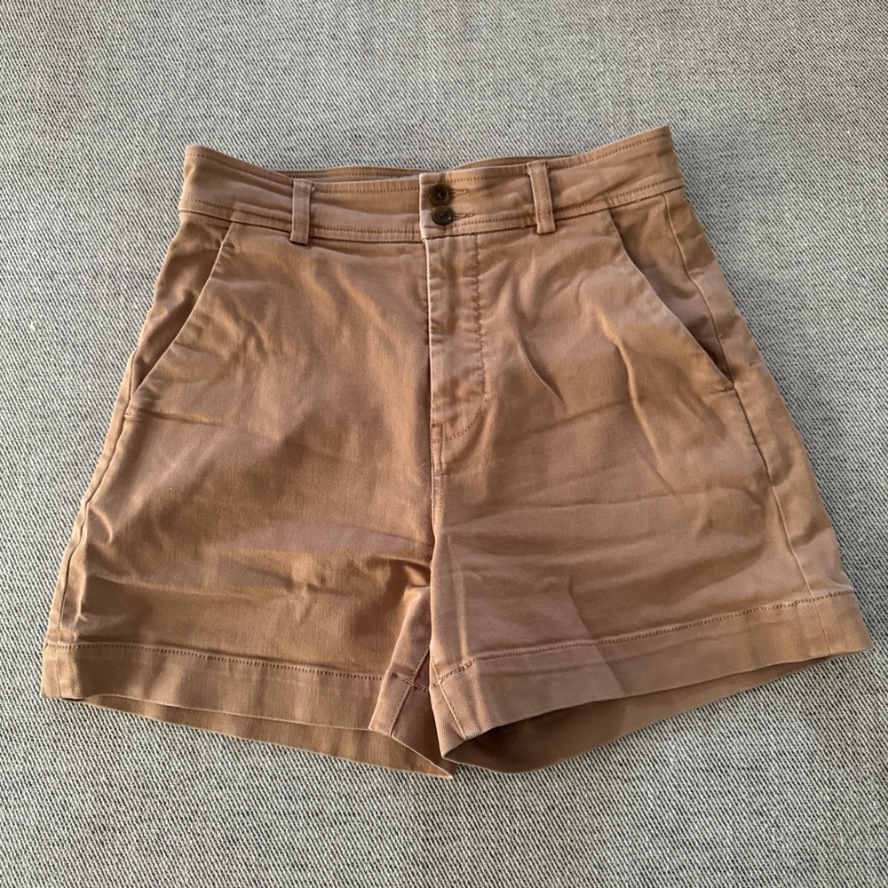 Everlane High Waisted Canvas Shorts